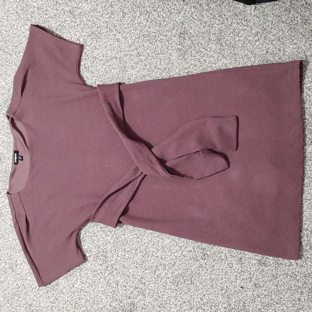 Purple Tie Waist Dress